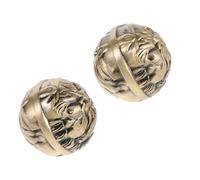 HANABASS Palle Baoding in Ottone Rilievo a Sei Facce Set da 2 Rinforzatori per Mani per Esercizi di Presa Palle Antistress Portatili per Riabilitazione e Allenamento della Forza delle