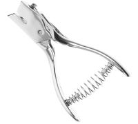 HANABASS Perforatrice Manuale da Ufficio Foro Ovale, Utensile in Metallo per Tessere Identificative e Carta, Capacità 8 Pagine