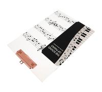 HANABASS Raccoglitore Per Spartiti Musicali in Acrilico Spesso Porta Trasparente Per Pianoforte Coro e Strumenti Fermaglio Per Spartiti Per Direttore d Orchestra e Conservazione
