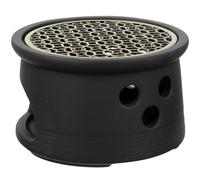 HANABASS Scalda Teiera in Ceramica Nero per Sciogliere Cera e Riscaldare Tè Design Moderno, come Bruciatore per Candele Profumate in Casa