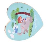 HANABASS Scatola Porta Dentini in Legno Leggera con Stampa a Forma di Cuore e Lettere Inglesi Contenitore Ricordo per Denti da Latte Custodia Protettiva per Souvenir d'Infanzia