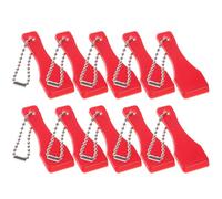 HANABASS Set 10 Pezzi Strumenti Raschietto per Gratta e Vinci in Plastico Rosso, Multi-funzione, Facili da Usare e Conservare, per Lotterie