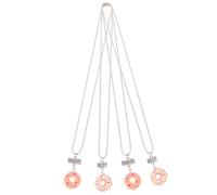 HANABASS Set 2 Collane dell'Amicizia Ciondolo a Ciambella in Lega Gioielli per Ragazze Regalo Compleanno per Compagna Design Cartoon Superficie Liscia e Sicura per Pelle