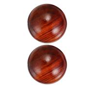 HANABASS Set 2 Palline da Massaggio alle Mani in Legno di Huanghuali Palle per Agopressione e Decompressione Giocattoli da Scrivania Portatili per Sollievo da Stress e Esercizi Muscolari