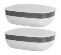HANABASS Set 2 Scatole Portasapone da Viaggio con Coperchio, Porta Spugna in Plastica e Silicone, Design Portatile che Previene Sapone Molle, per Escursionismo e Viaggi