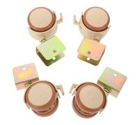 HANABASS Set 4 Ruote Girevoli Silenziose per Culla con Freno Ruote Lisce in PU per Lettino Accessori per Mobili Protezione Pavimenti e Trasporto Facile