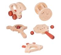 HANABASS Set 5 Sonagli Legno per Ragazzo Ragazza in Materiale Sintetico, Facile da Trasportare e Leggero, Gioco Educativo per Allenare la Forza della Presa a Feste per Ragazzo Ragazza