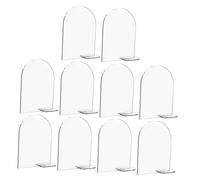 HANABASS Set da 10 Cartelli in Acrilico Trasparente Supporto, Segnaposto Numerici Multifunzione per Matrimoni, Feste e Ristoranti, Porta Segnaposto Riutilizzabile Bordi Arrotondati
