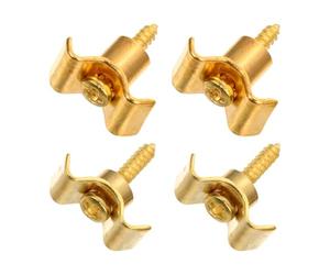 HANABASS Set da 4 Blocca Corde per Chitarra Elettrica in Metallo Oro, Riduce L'attrito delle Corde e Prolunga la Durata, Adatto a Chitarristi Professionisti e Principianti