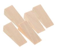 HANABASS Set da 5 Fermaporta in Legno Triangolari Fondo Antiscivolo, Cunei per Impieghi Gravosi per Casa e Ufficio, Protezione Sicura e Animali, Compatibili Tutte Le Superfici