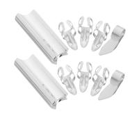 HANABASS Set Di 10 Plettri Per Chitarra Acustica Ed Elettrica, Con Anelli Scorrevoli E Plettri Per Dita, Inclusi Plettri Per Pollice E Barra Tonale.