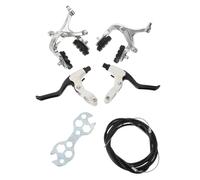 HANABASS Set Freni per Bici a V e Disco Idraulici, Leva Freno in Lega di Alluminio Chiavi Multiuso, Kit Completo Anteriore e Posteriore per Mountain Bike e Bici da Strada, Configurazione