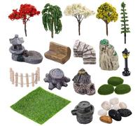 HANABASS Set Miniature per Fatati Accessori Decorazioni per Terrari e Spazi Esterni Mini Statuette e in Miniatura Facile da Usare e Decorativo