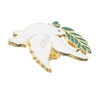 HANABASS Spilla Colletto Uomo Vintage con della Pace Bianca Antica Spilla Gioiello Religiosa per Abiti e Sciarpe Accessorio Elegante per Occasioni Speciali