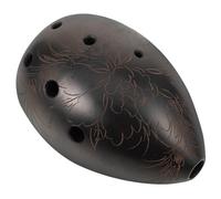 HANABASS Strumento Musicale Xun a 8 Fori in Ceramica Nera, Suono Etereo e Design Portatile per Principianti e Ragazzo Ragazza, Tonalità F per Principi Musicali e Pratica Musicale