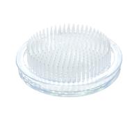 HANABASS Supporto per Fiori in Plastica Trasparente Aghi Robusti, Contenitore Rotondo per Composizioni Floreali Stile Giapponese e Cinese