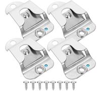 HANABASS Supporto Per Microfono in Acciaio Inox Set Da 4 Pezzi, Clip Gancio Per Radio Cb e Radio Portatile, Fissaggio Robusto Per Auto, Ufficio e Uso Radioamatori