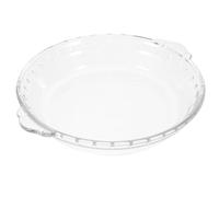 HANABASS Teglia per Torta in Vetro Resistente al Calore da 20 Cm Manici, Piatto per Microonde Trasparente per Forno e Frigorifero, Pirofila da Forno Versatile per Quiche e Arrosti