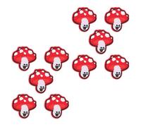 HANABASS Toppe Ricamate Termoadesive a Forma di Fungo Rosso Poliestere, 10 Pezzi Facili da Usare per Decorare Vestiti Fai da Te e Accessori