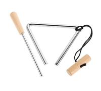 HANABASS Triangolo Musicale in Acciaio da 5 Pollici Campana Triangolare Orff per Ragazza Strumento a Percussione Portatile per Lezioni