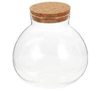 HANABASS Vaso Di Rotondo Terrario Globo Succulente Fioriera Muschio Germoglio Vaso Stazione Di Propagazione Messaggio Di Auguri Bottiglia Di Caramelle Con Tappo In Sughero