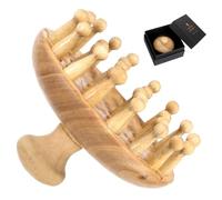 HANABASS Wooden Scalp Comb 3.1 Inch Ergonomic Massage Comb For Scalp Circulation Stimulation And Portable Relaxation Massage Tool