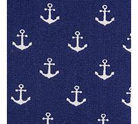 Hanabi Tessuto di Cotone Poplin Petit Anchor, Cobalt, 1 m x ca. 1,50 m