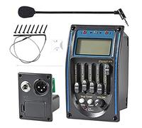 Hanabitx 1 Set Pickup Chitarra Acustica 5 Bande EQ Equalizzatore Chitarra Preamplificatore Piezo Pickup Tuner +Mic Display LCD