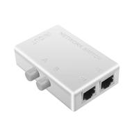Hanabitx Switch di rete RJ45 2 porte LAN Ethernet Box Switcher RJ45 Splitter Dual 2 Way Port Condivisione manuale adattatore interruttore