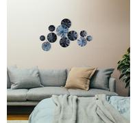 Hanah Home Accessorio decorativo da parete in metallo, dipinto a mano, 102 x 12 x 59 cm, 100% metallo, spessore 0,8 mm, varianti di colore uniche per un arredamento elegante