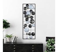 Hanah Home Accessorio decorativo da parete in metallo, dipinto a mano, 32 x 90 x 4 cm, 100% metallo, varianti di colore uniche, perfetto per gli amanti della decorazione domestica e dell'arte