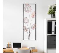 Hanah Home Accessorio decorativo da parete in metallo, fatto a mano, 32 x 90 x 4 cm, 100% metallo, design unico dipinto a mano, perfetto per la decorazione domestica, aggiunge eleganza e stile