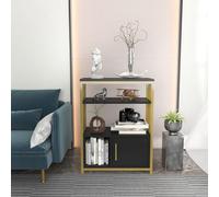 Hanah Home Bookshelf, Antracite Oro, Taglia Unica