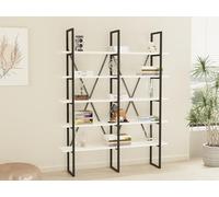 Hanah Home Bookshelf, Bianco Nero, Taglia Unica