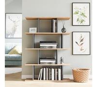 Hanah Home Bookshelf, Quercia Antracite, Taglia Unica