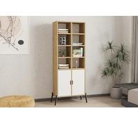 Hanah Home Bookshelf, Sapphire Oak White, Taglia Unica