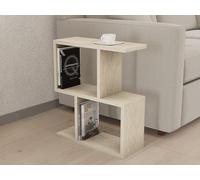 Hanah Home Elegant Side Table, Travertine Color, 45 x 51,4 x 17 cm | 100% melamina rivestito in melamina, spessore 18 mm | Design elegante marmo per gli spazi moderni