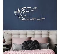 Hanah Home Elegante accessorio decorativo da parete in metallo, 100% metallo, 100 x 45 x 4 cm, design durevole ed elegante per la decorazione della casa, leggero a 2,639 kg