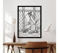 Hanah Home Elegante accessorio decorativo da parete in metallo, 41 x 56 cm, 100% metallo, spessore 1,5 mm, perfetto per arredamento moderno e arte