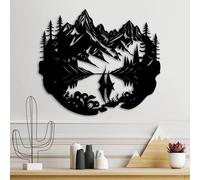 Hanah Home Elegante accessorio decorativo da parete in metallo, 47 x 54 cm, 100% metallo (spessore 1,5 mm), leggero (1,28 kg), perfetto per la decorazione moderna della casa