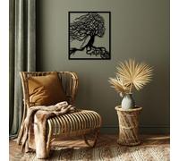 Hanah Home Elegante accessorio decorativo da parete in metallo, 50 x 58 cm, 100% metallo, spessore 1,5 mm, perfetto per decorazioni moderne per la casa e arte da parete unica