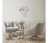 Hanah Home Elegante accessorio decorativo da parete in metallo, 72 x 71 cm, 100% metallo, spessore 1,5 mm, facile da montare a parete, perfetto per decorazioni moderne