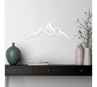 Hanah Home Elegante accessorio decorativo da parete in metallo bianco, 62 x 22 cm, 100% metallo, spessore 1,5 mm, leggero e facile da appendere, perfetto per l'arredamento moderno della casa