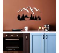 Hanah Home Elegante accessorio decorativo da parete in metallo, bianco e nero, 66 x 23 cm e 70 x 41 cm, 100% metallo, spessore 1,5 mm, facile da montare, decorazione moderna per la casa