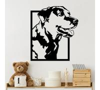 Hanah Home Elegante accessorio decorativo da parete in metallo, colore nero, 41 x 53 cm, 100% metallo, spessore 1,5 mm, perfetto per la decorazione della casa moderna e l'esposizione artistica