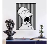 Hanah Home Elegante accessorio decorativo da parete in metallo, colore nero, 41 x 56 cm, 100% metallo, spessore 1,5 mm, perfetto per la decorazione domestica moderna e l'esposizione artistica