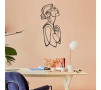 Hanah Home Elegante accessorio decorativo da parete in metallo nero, 40 x 88 cm, 100% acciaio, spessore 1,5 mm, leggero e resistente, perfetto per decorazioni moderne