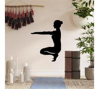 Hanah Home Elegante accessorio decorativo da parete in metallo nero, 43 x 55 cm, 100% metallo, spessore 1,5 mm, perfetto per la decorazione della casa moderna e arte da parete unica