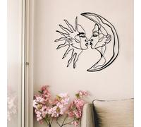 Hanah Home Elegante accessorio decorativo da parete in metallo, nero, 52 x 47,5 cm, 100% metallo, spessore 1,2 mm, perfetto per la decorazione moderna della casa e degli uffici