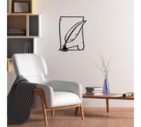 Hanah Home Elegante accessorio decorativo da parete in metallo, nero, 58 x 70 cm, 100% metallo, spessore 1,5 mm, facile montaggio a parete, perfetto per arredamento moderno